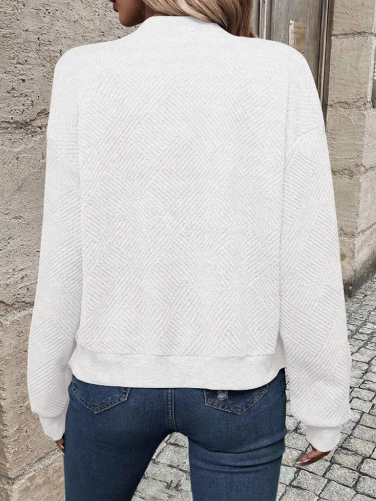 Textured Knit Zip-Up Jacket | STAHlin RADIANCE