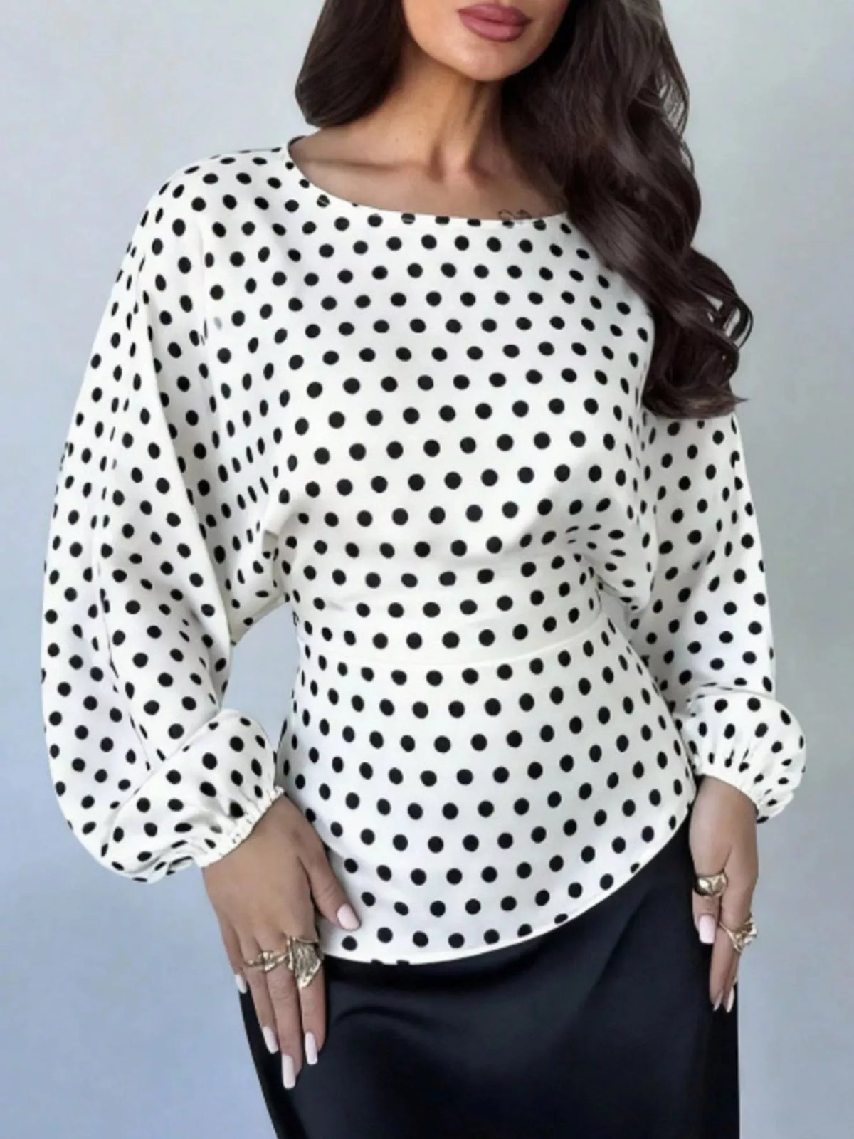 Back Tie Long Sleeve Blouse | STAHlin RADIANCE