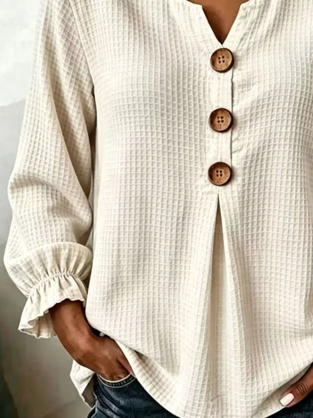 The Ivory Waffle Knit Top | STAHlin RADIANCE