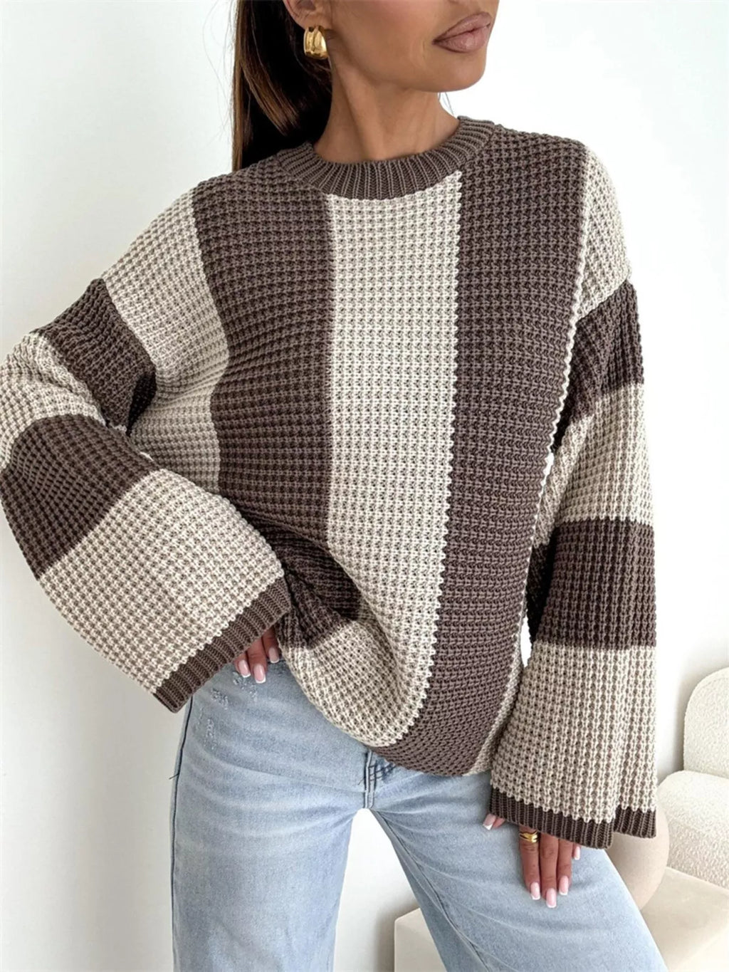 Color Block Long Sleeve Sweater | STAHlin RADIANCE