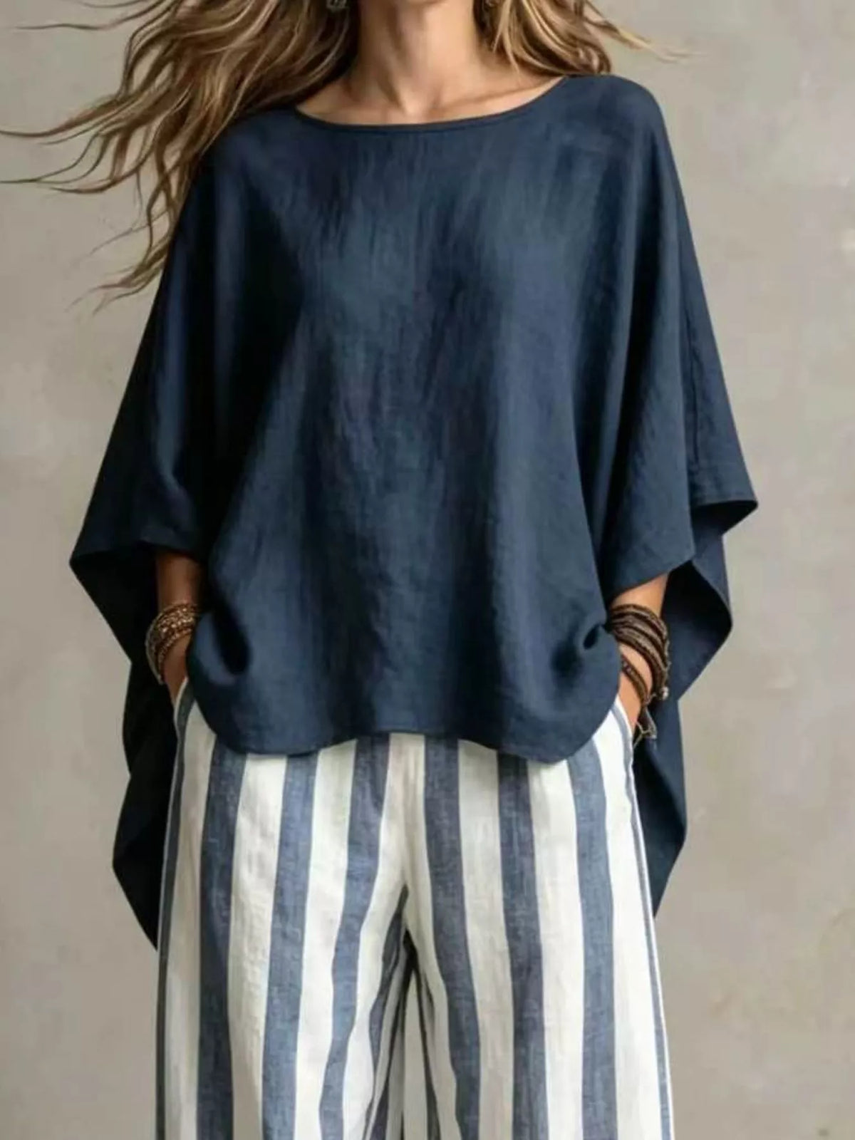 Full Size Solid Color Top and Pants Set Plus Size | STAHlin RADIANCE
