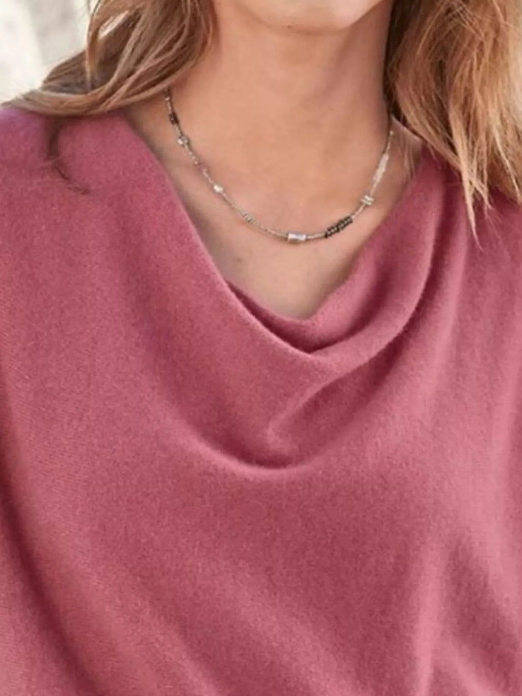 Full Size Cowl Neck Long Sleeve Top Plus Size | STAHlin RADIANCE