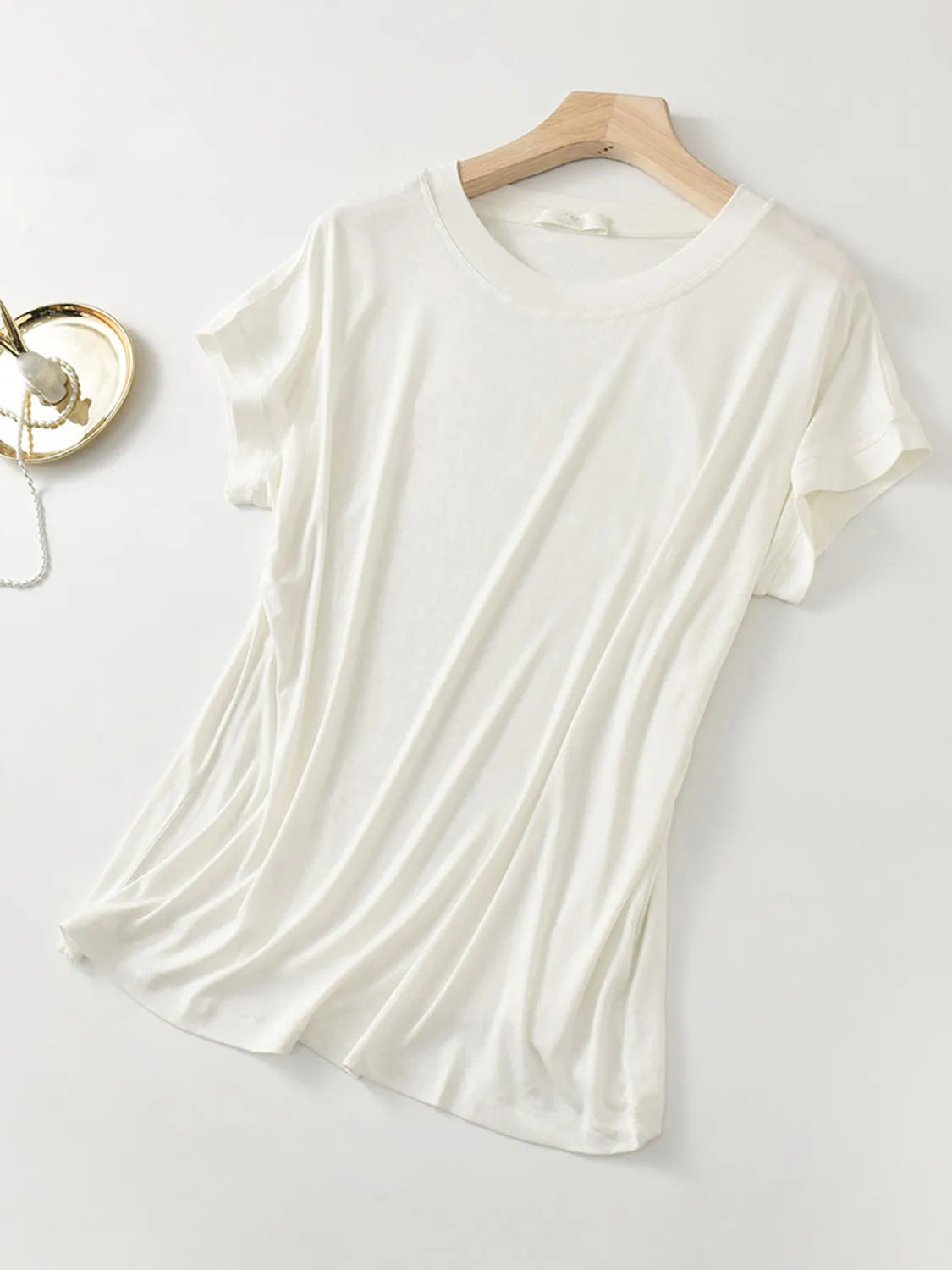 Plus Size Round Neck Short Sleeve T-Shirt | STAHlin RADIANCE