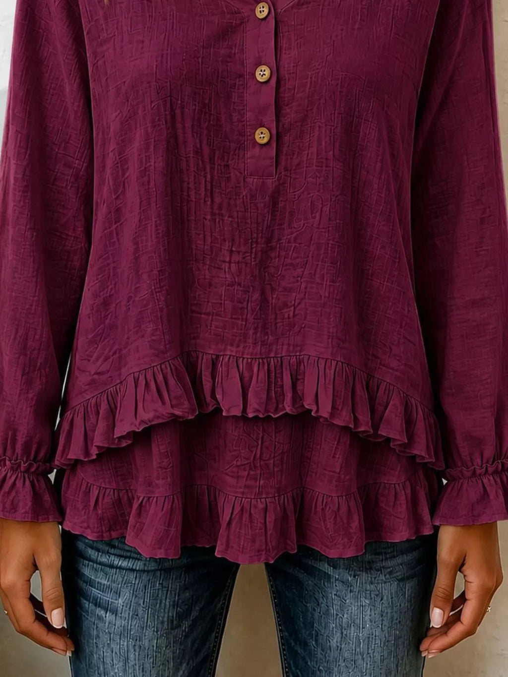 The Ruffled Button Blouse | STAHlin RADIANCE