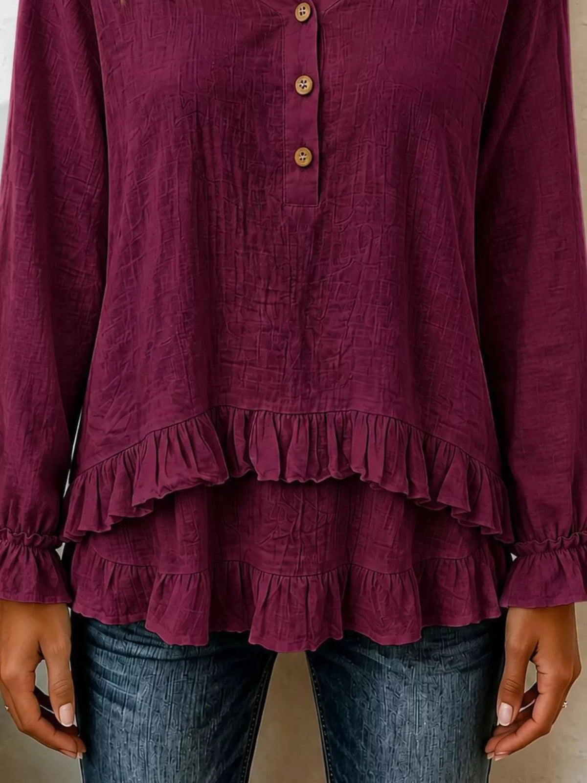 The Ruffled Button Blouse | STAHlin RADIANCE
