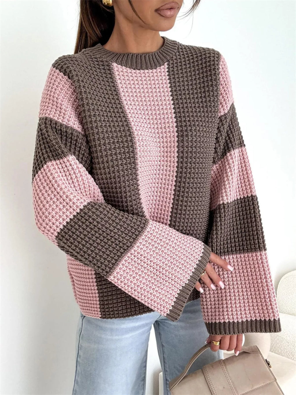Color Block Long Sleeve Sweater | STAHlin RADIANCE