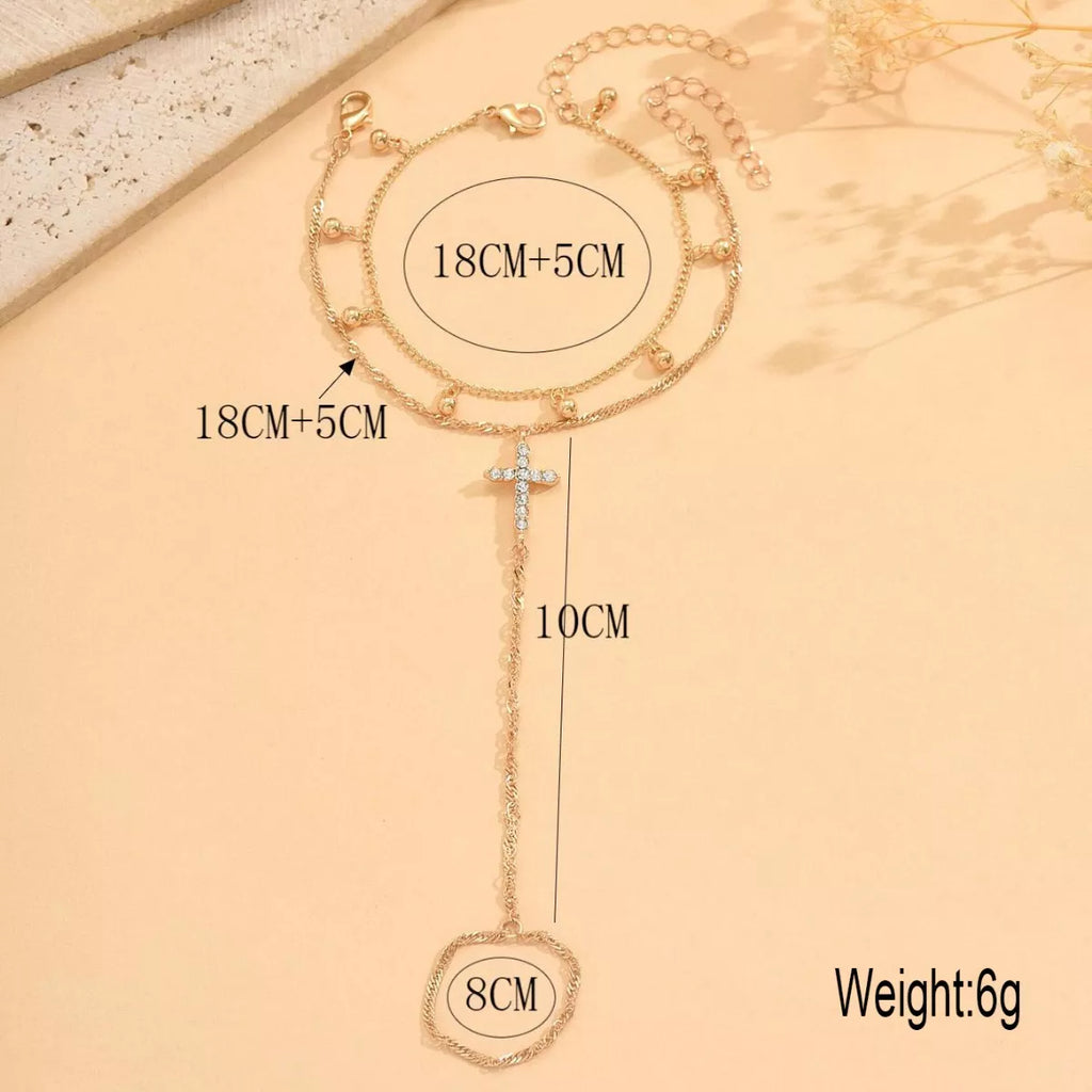 18K Gold-Plated Chain Cross Bracelet | STAHlin RADIANCE