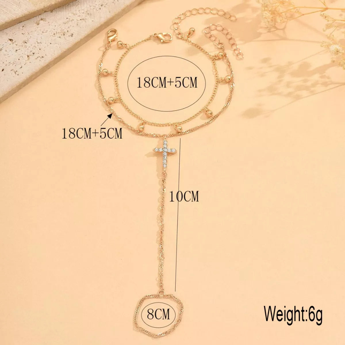 18K Gold-Plated Chain Cross Bracelet | STAHlin RADIANCE