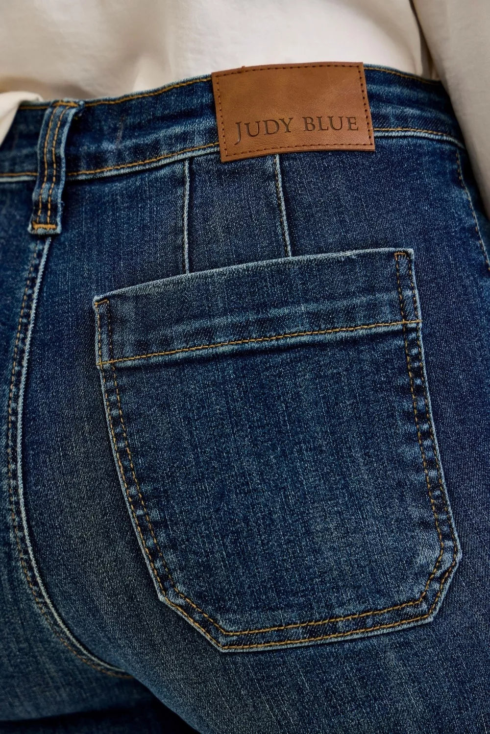 Judy Blue High Waist Wide Crop Utility Jeans with Patch Pocket | STAHlin RADIANCE