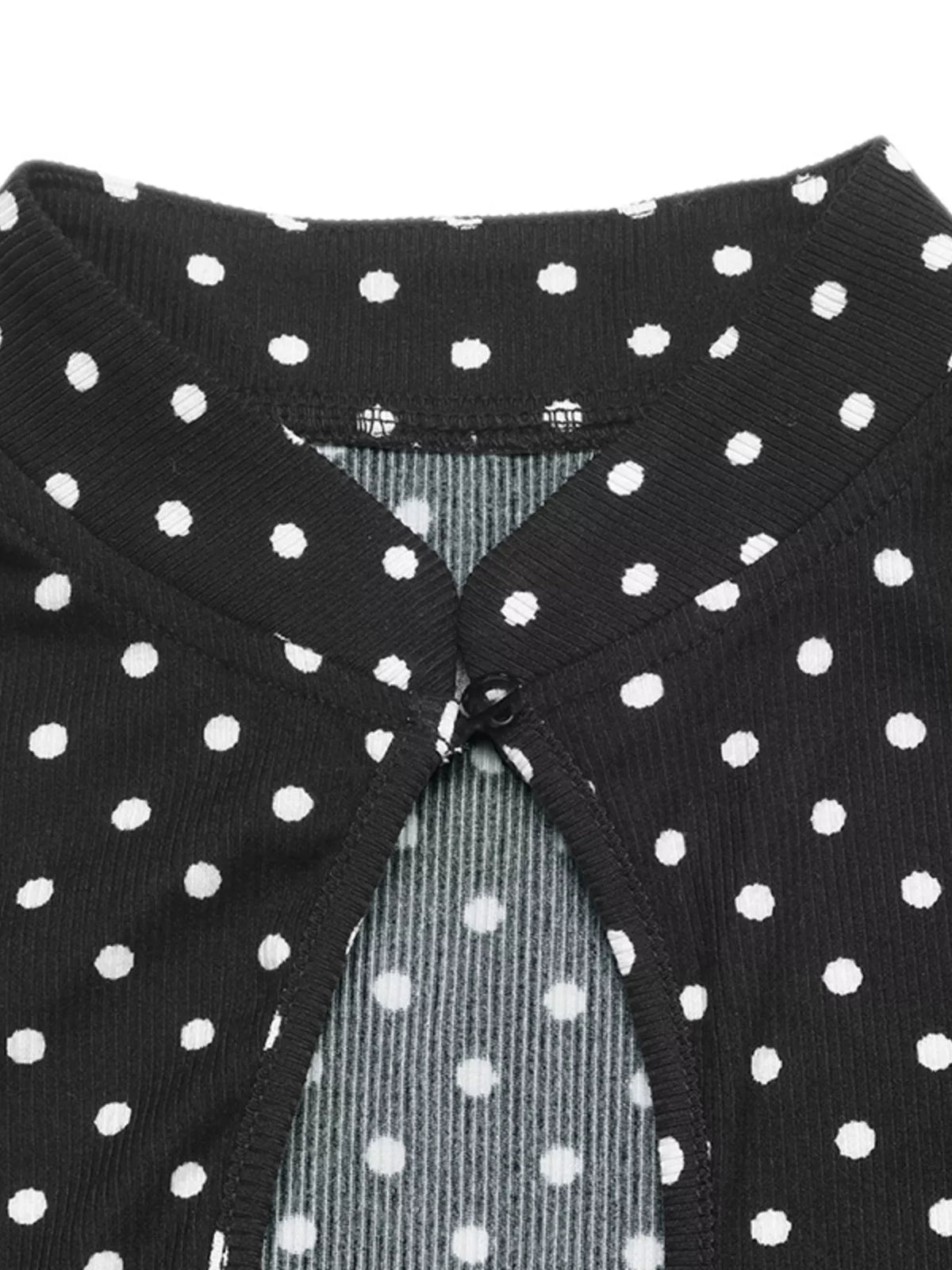 Polka Dot Cutout Long Sleeve Bodysuit | STAHlin RADIANCE