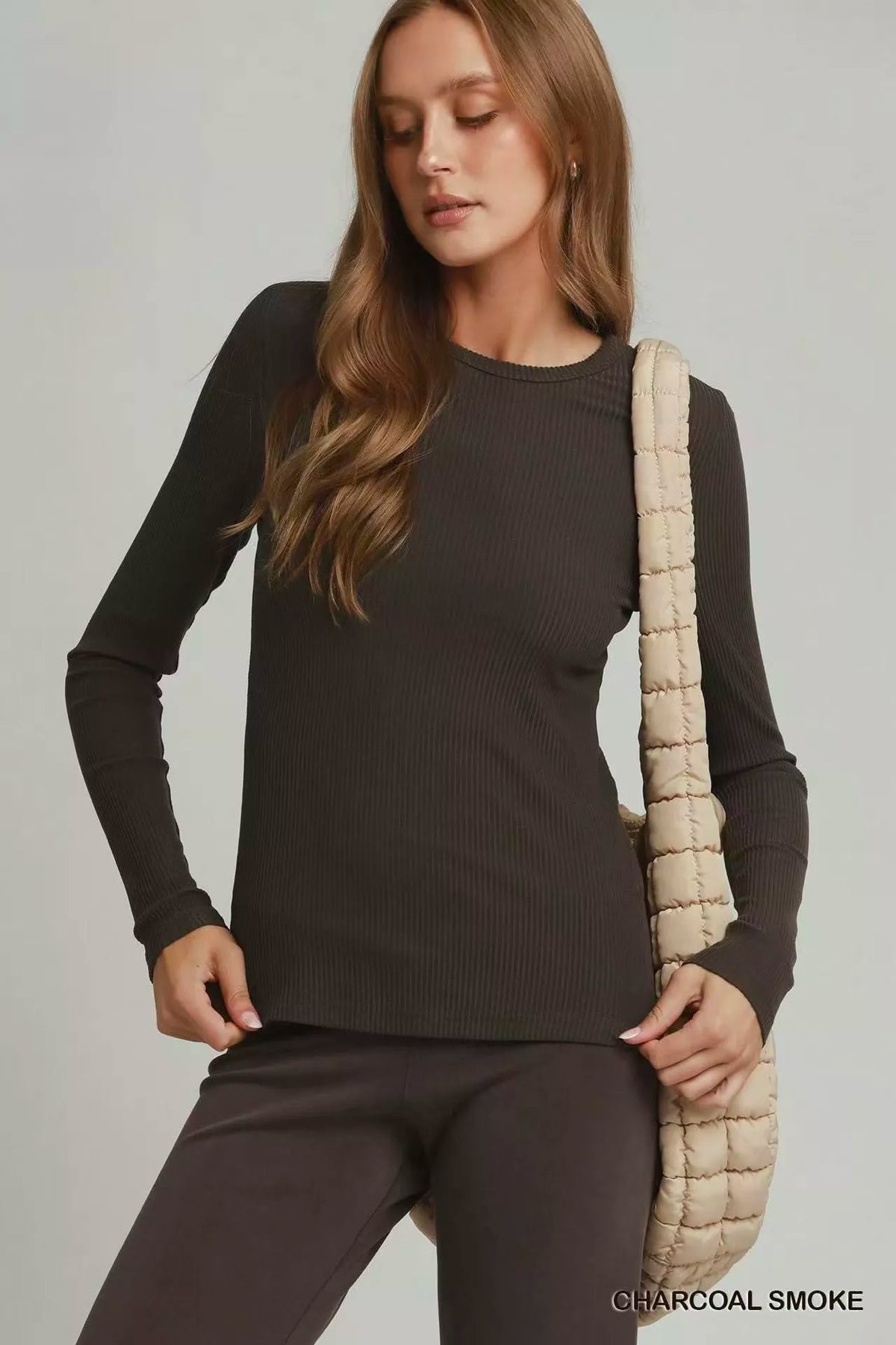 Umgee Brushed Rib Long Sleeve Top | STAHlin RADIANCE