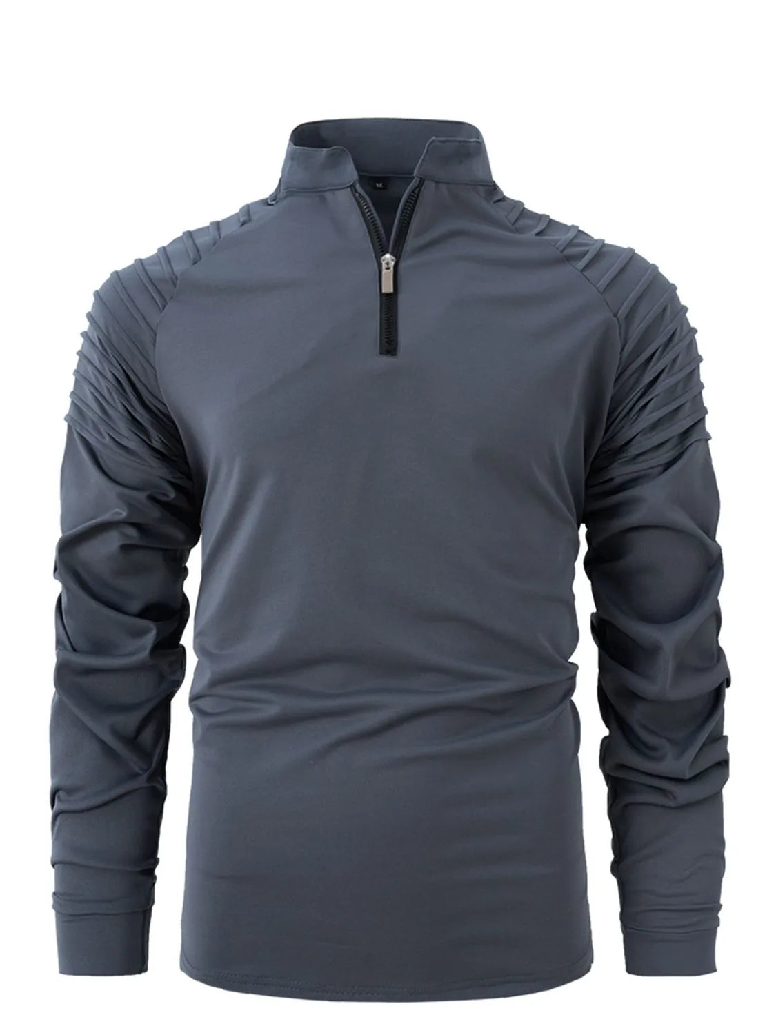 Men's Full Size Quarter Zip Long Sleeve Polo Plus Size | STAHlin RADIANCE