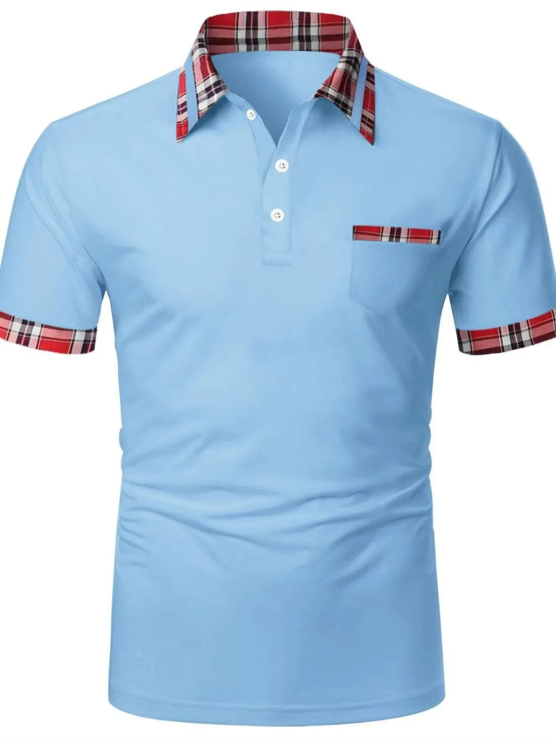 Men's Full Size Collared Neck Short Sleeve Polo Plus Size | STAHlin RADIANCE