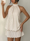Polka Dot Halter Neck Mini Dress | STAHlin RADIANCE