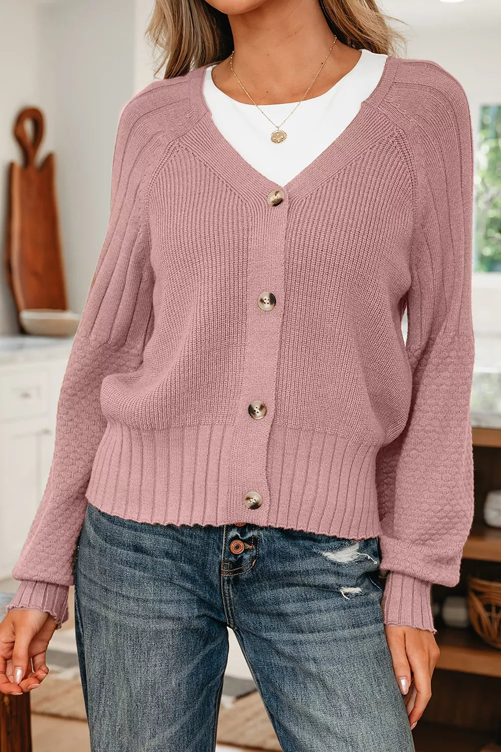 The Everly V-Neck Cardigan | STAHlin RADIANCE