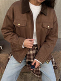 Corduroy Collar Zip-Up Jacket | STAHlin RADIANCE