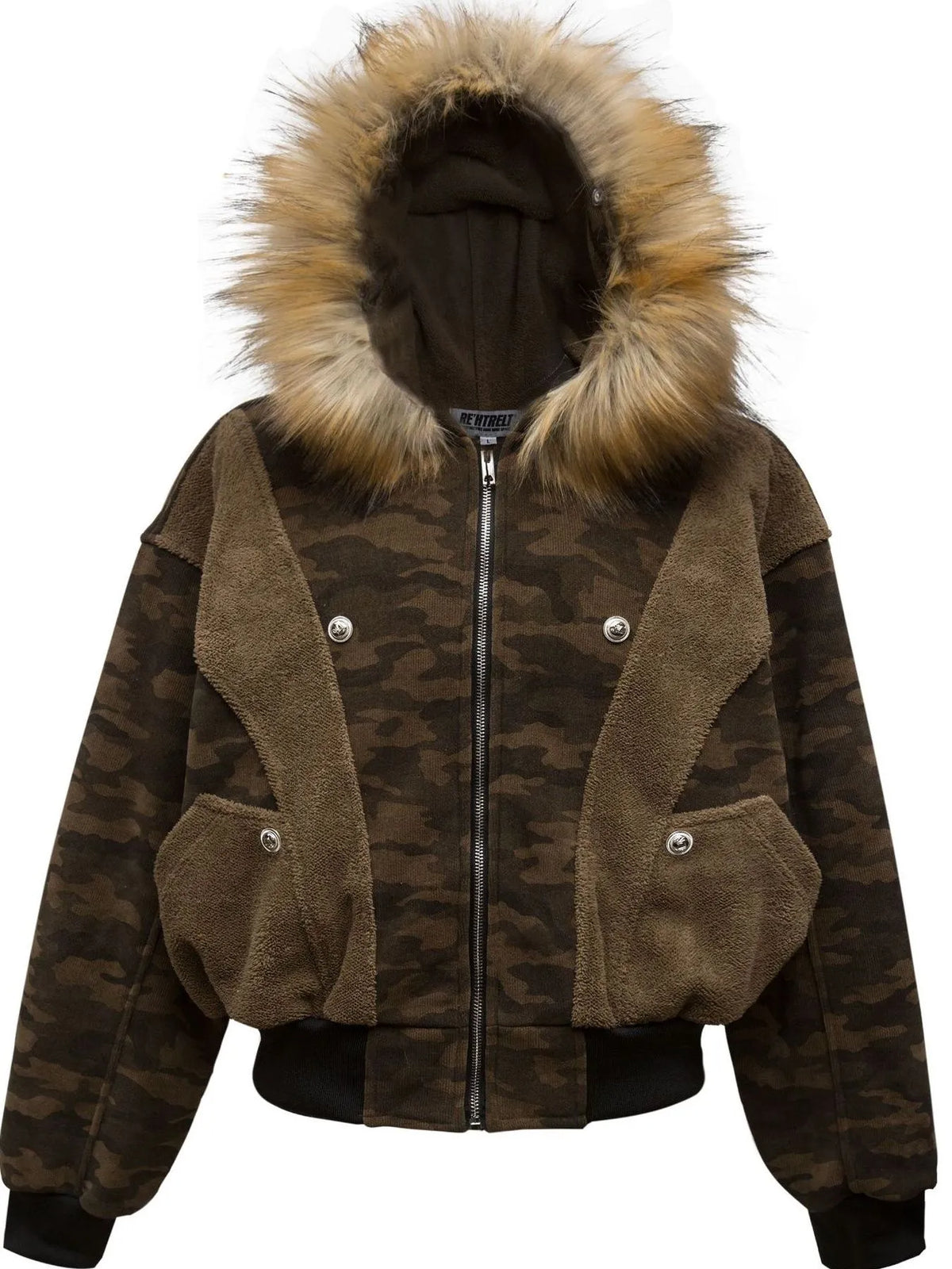 Men's Camouflage Faux Fur Hood Jacket | STAHlin RADIANCE