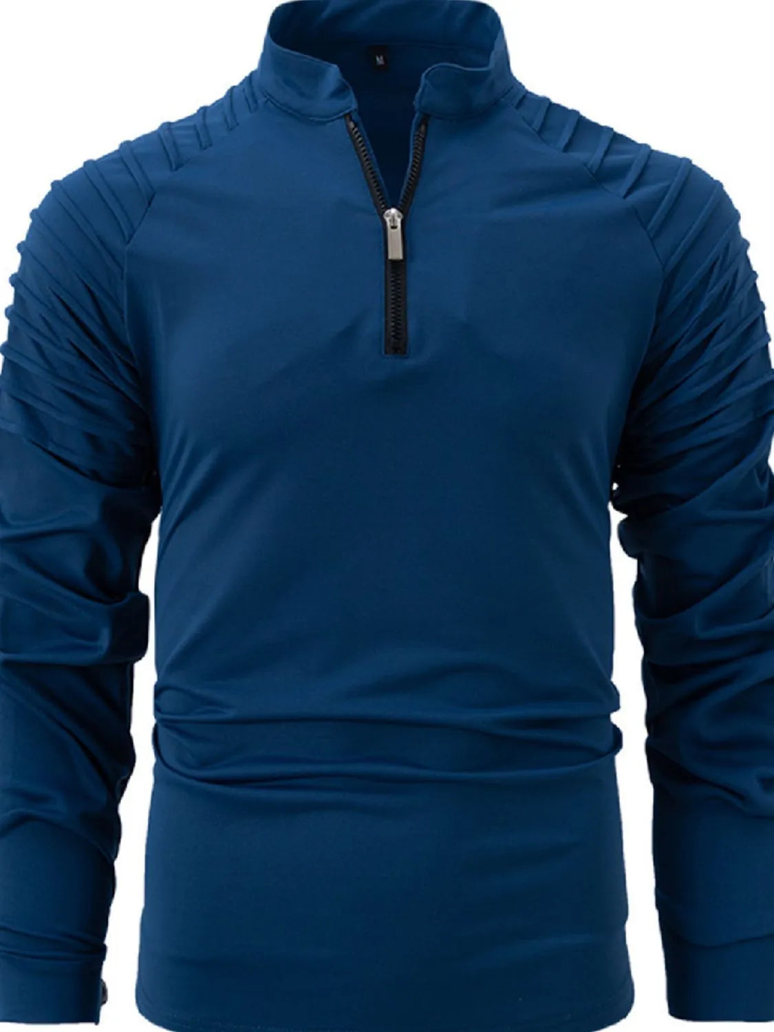 Men's Full Size Quarter Zip Long Sleeve Polo Plus Size | STAHlin RADIANCE