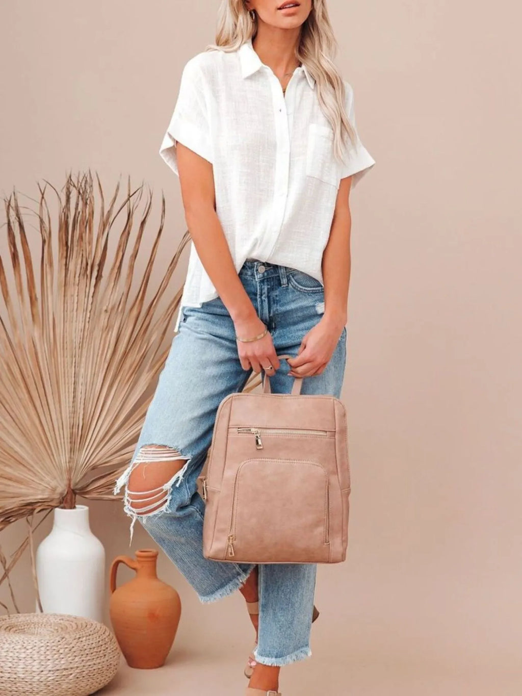 Full Size Button Up Short Sleeve Shirt Plus Size | STAHlin RADIANCE