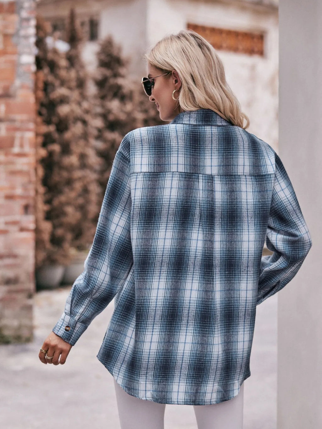 Plaid Button-Down Long Sleeve Shirt | STAHlin RADIANCE