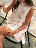 Floral Pattern Sleeveless Mini Dress | STAHlin RADIANCE