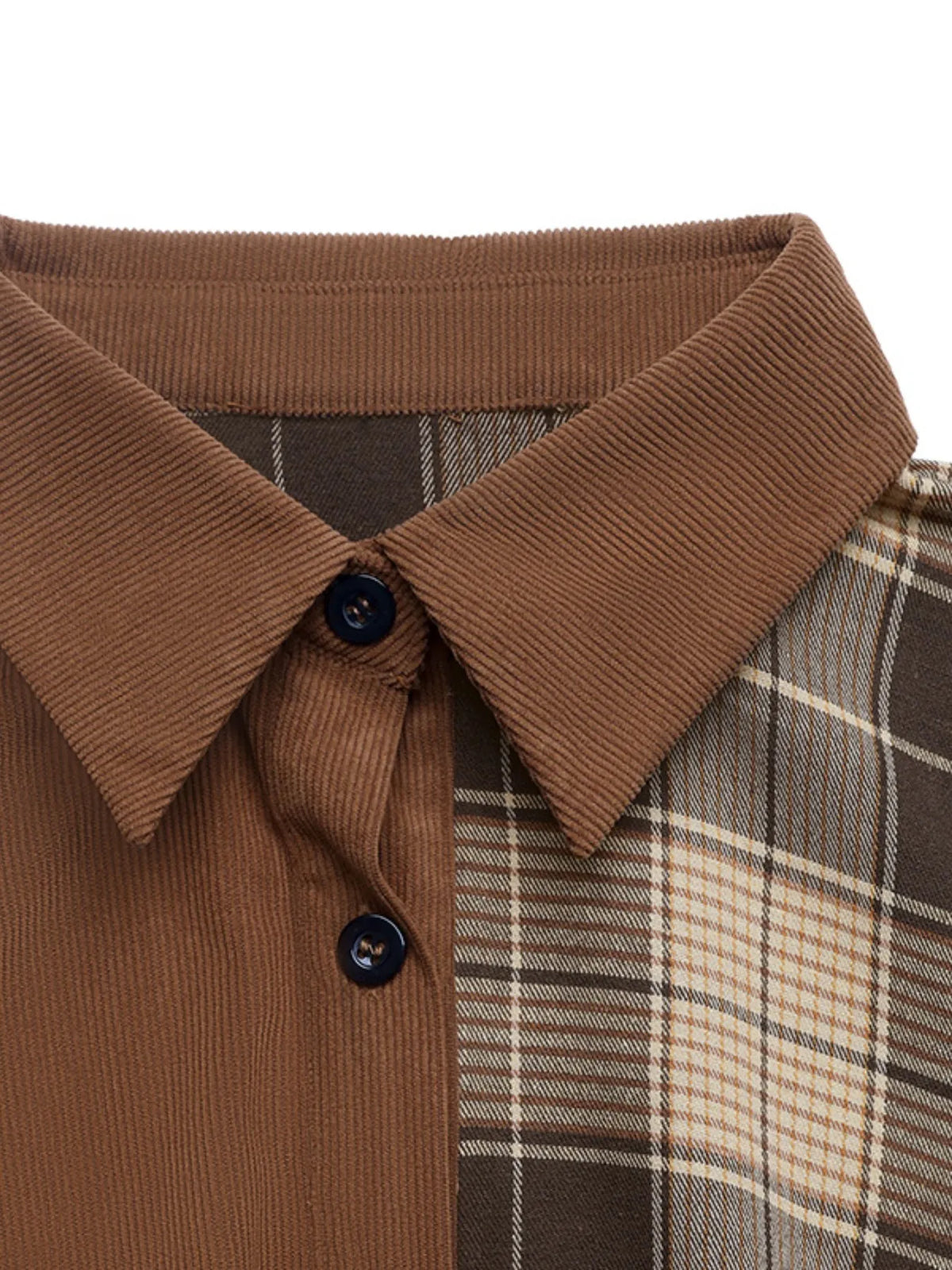 Button Front Plaid Long Sleeve Dress | STAHlin RADIANCE