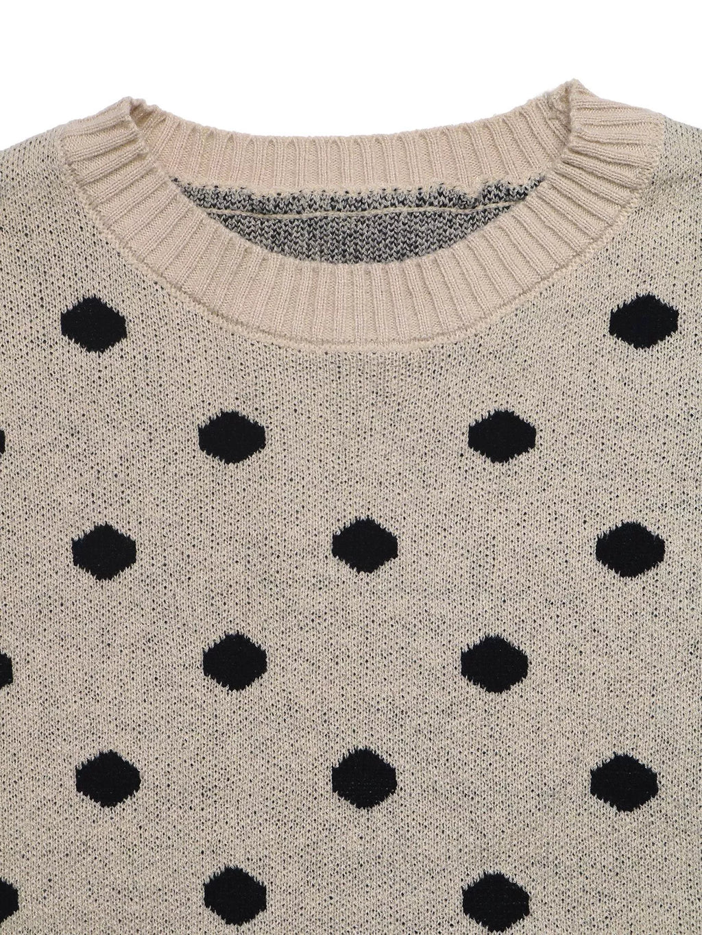 Polka Dot Dropped Shoulder Sweater | STAHlin RADIANCE