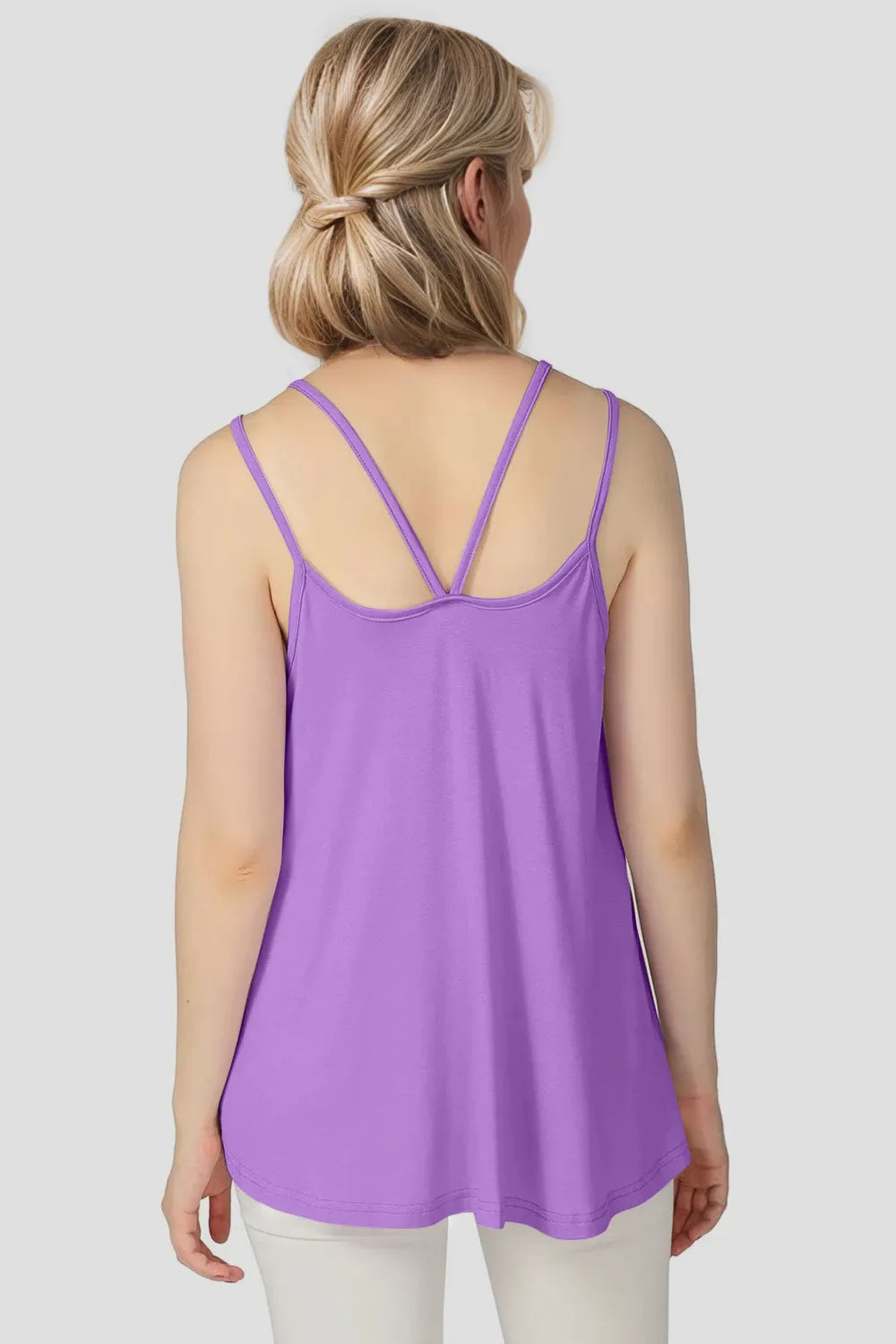 Basic Bae Bamboo Scoop Neck Double Spaghetti Straps Cami | STAHlin RADIANCE