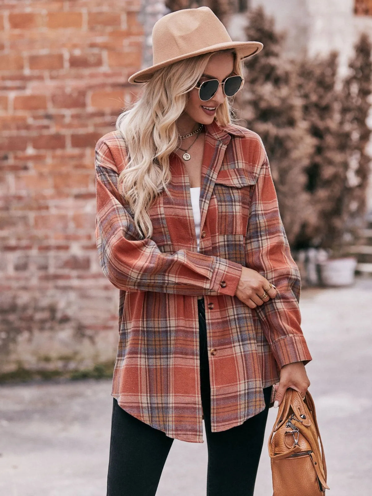Plaid Button-Down Long Sleeve Shirt | STAHlin RADIANCE