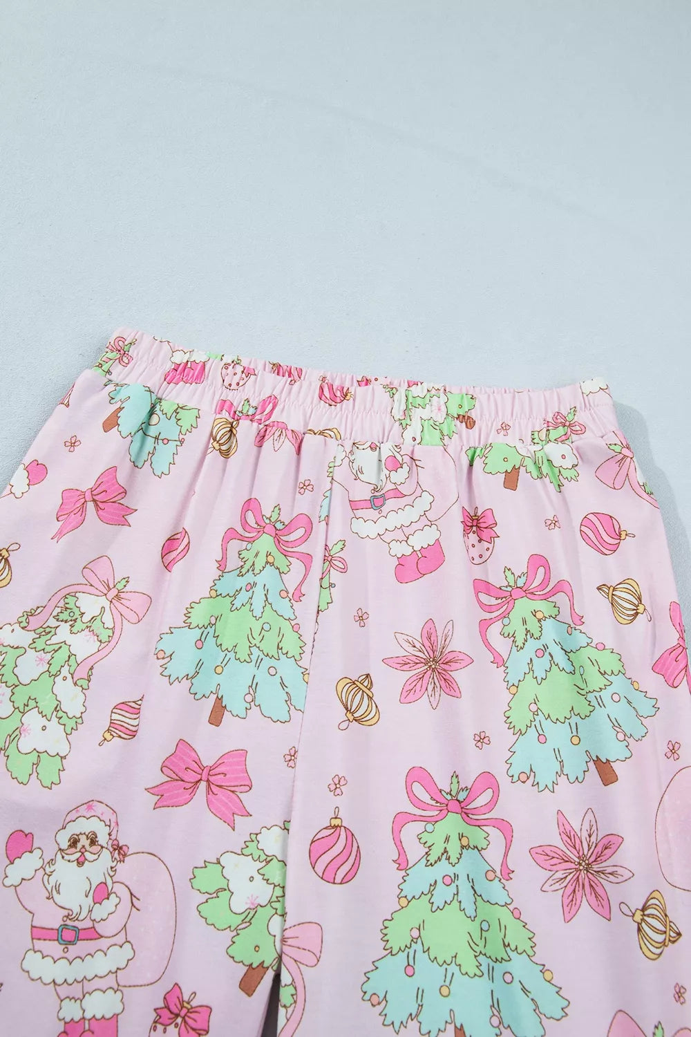 Christmas Print Button Front Long Sleeve Lounge Set | STAHlin RADIANCE