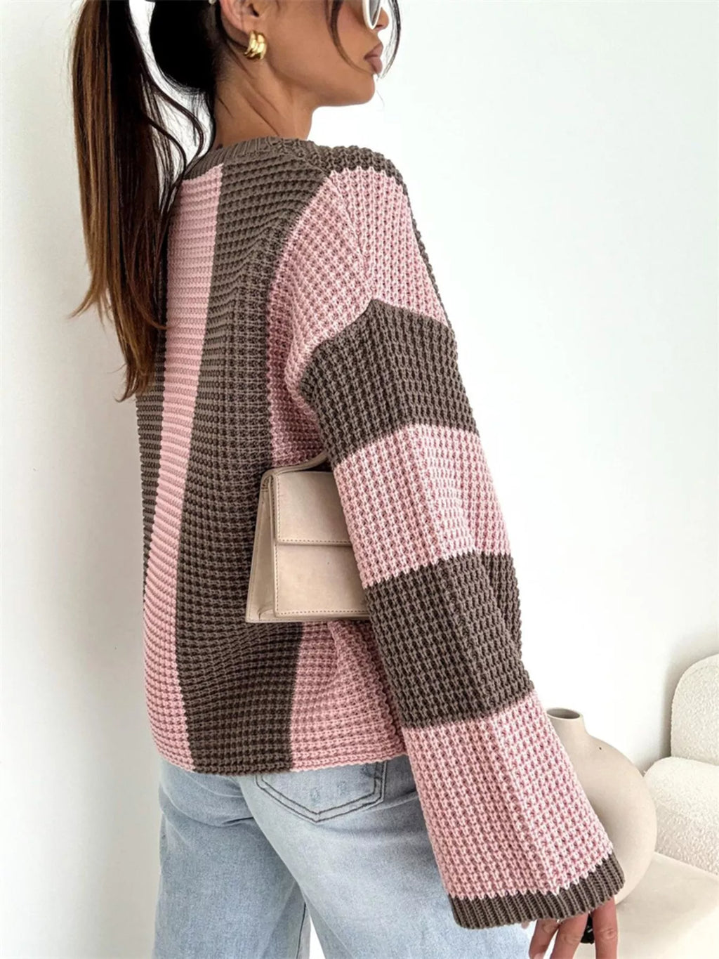Color Block Long Sleeve Sweater | STAHlin RADIANCE