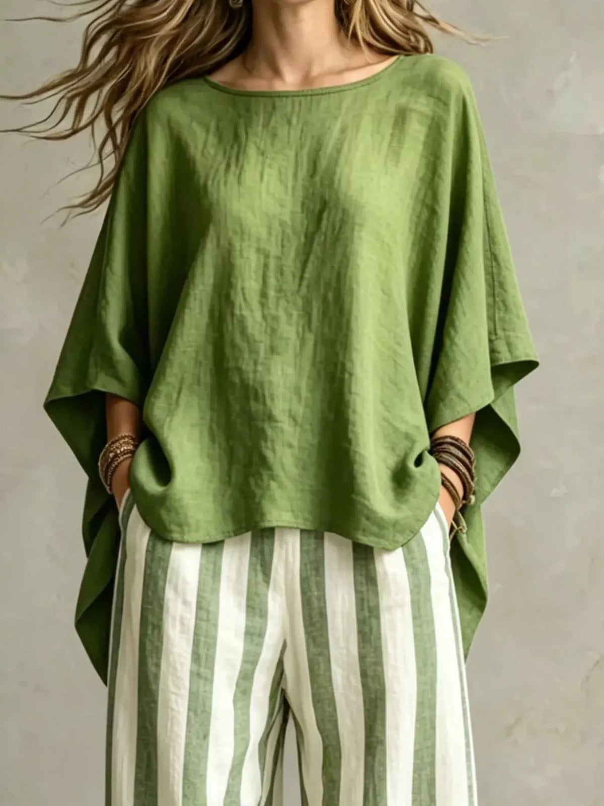Full Size Solid Color Top and Pants Set Plus Size | STAHlin RADIANCE