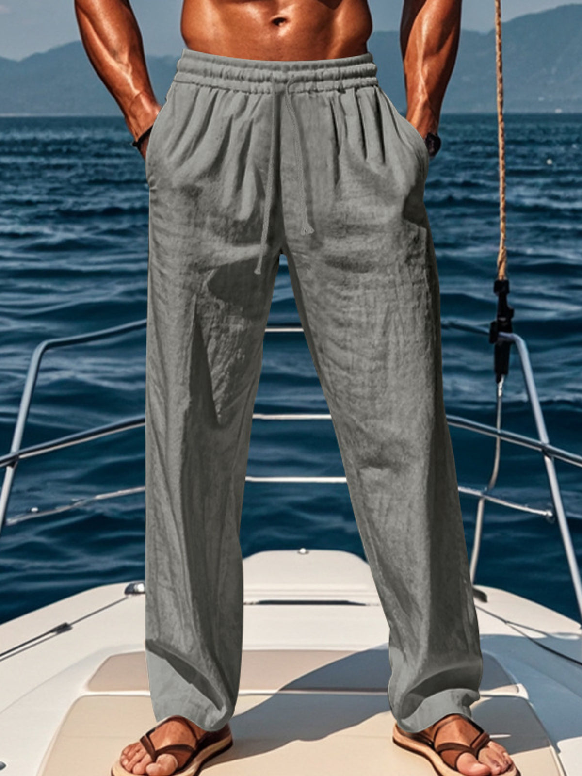 Men's Full Size Casual Loose-Fit Pants with Elastic Drawstring Waist Plus Size | STAHlin RADIANCE