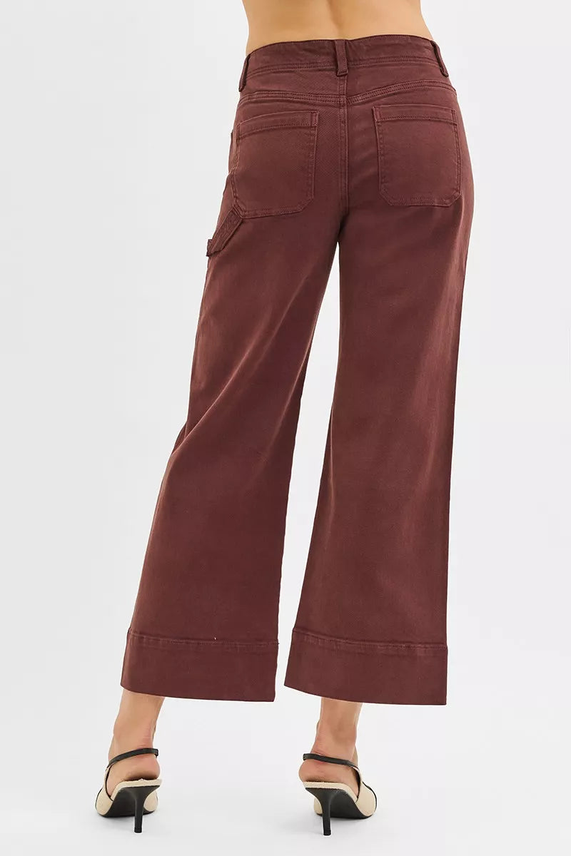 RISEN Tummy Control High Rise Crop Wide No Waist Band Pants | STAHlin RADIANCE