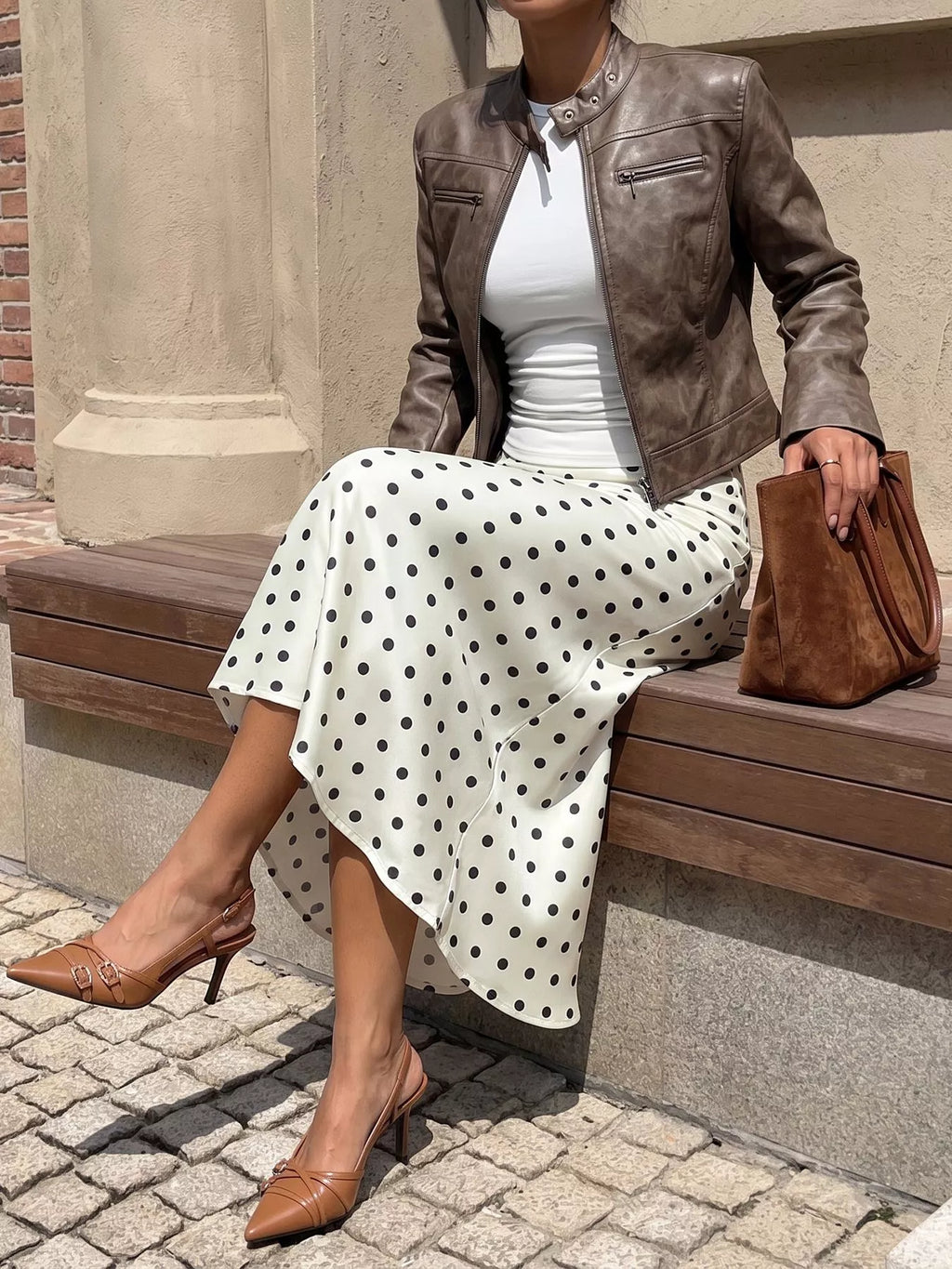 Polka Dot Midi Skirt | STAHlin RADIANCE