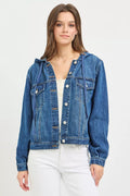 RISEN Basic Denim Jacket with Hoodie | STAHlin RADIANCE