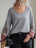 V-Neck Waffle Knit Long Sleeve T-Shirt | STAHlin RADIANCE