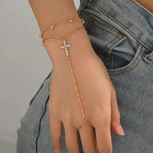 18K Gold-Plated Chain Cross Bracelet | STAHlin RADIANCE
