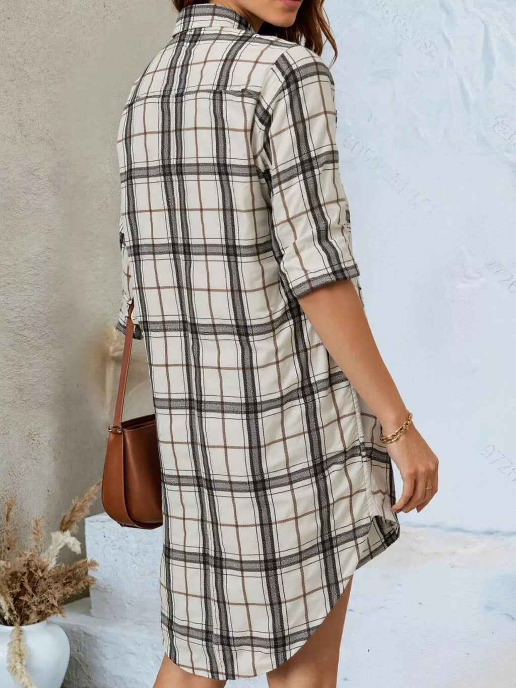 Plaid Button-Down Shirt Dress | STAHlin RADIANCE