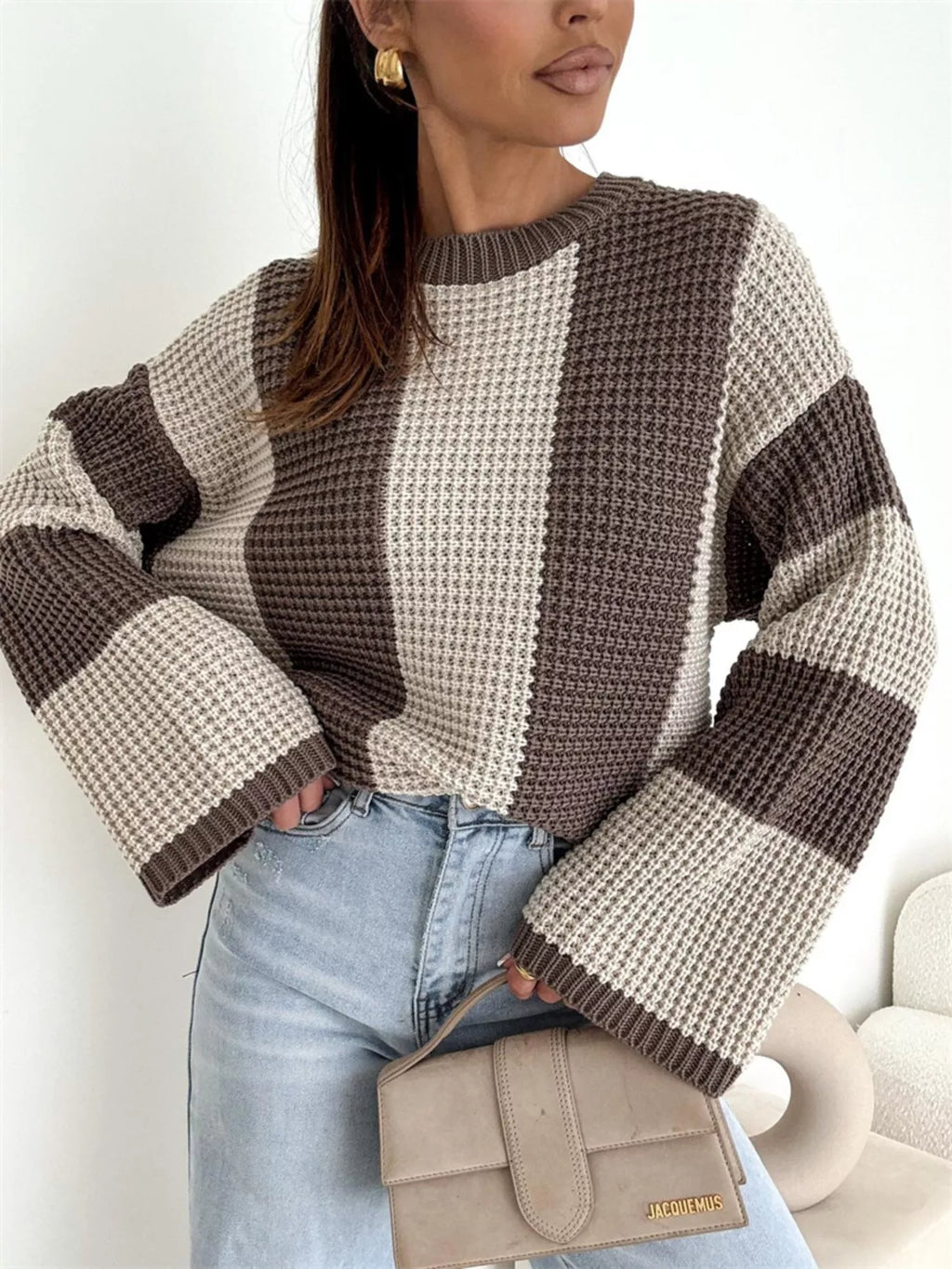 Color Block Long Sleeve Sweater | STAHlin RADIANCE