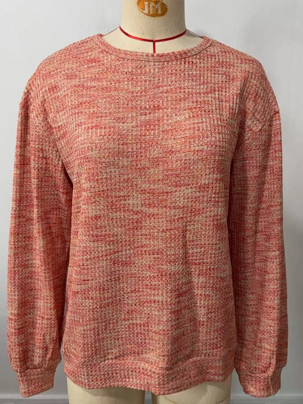 Space-Dyed Long Sleeve Waffle-Knit Top | STAHlin RADIANCE