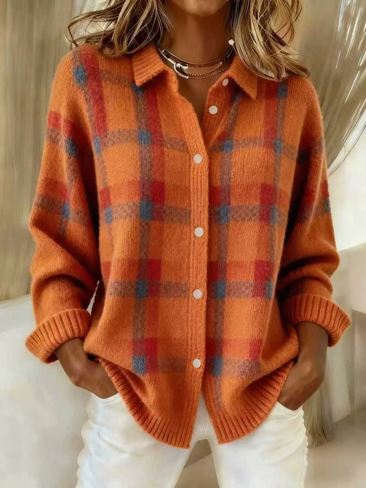 The Plaid Knit Cardigan | STAHlin RADIANCE