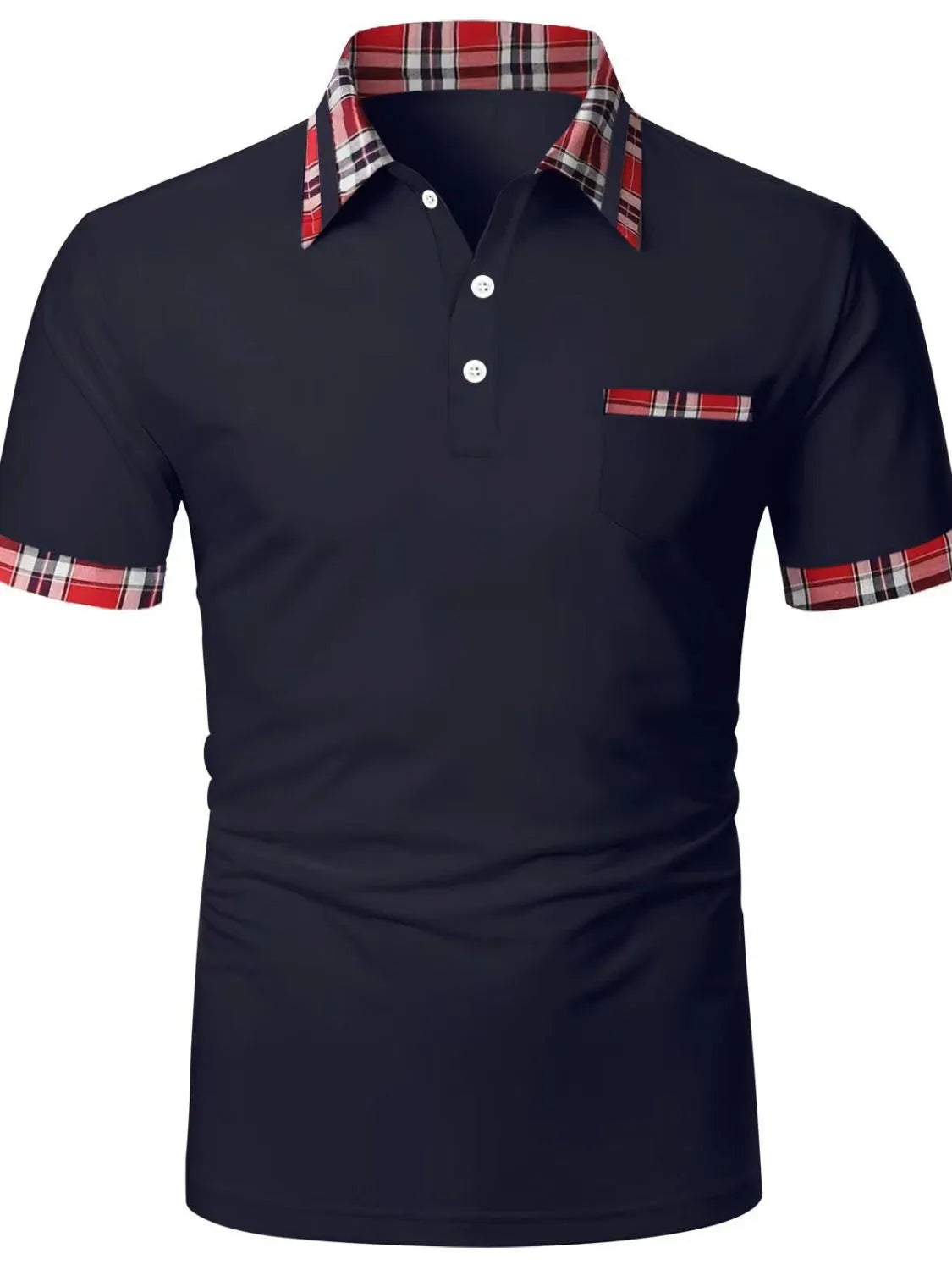 Men's Full Size Collared Neck Short Sleeve Polo Plus Size | STAHlin RADIANCE