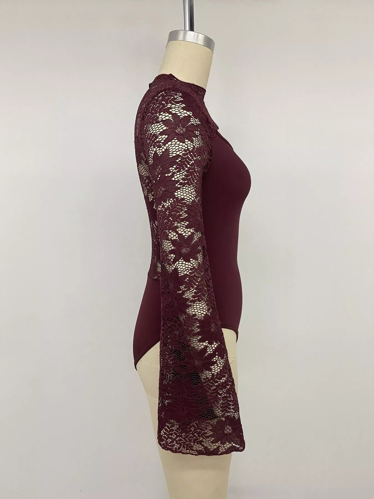 Lace Cut-out Flare Sleeve Bodysuit | STAHlin RADIANCE