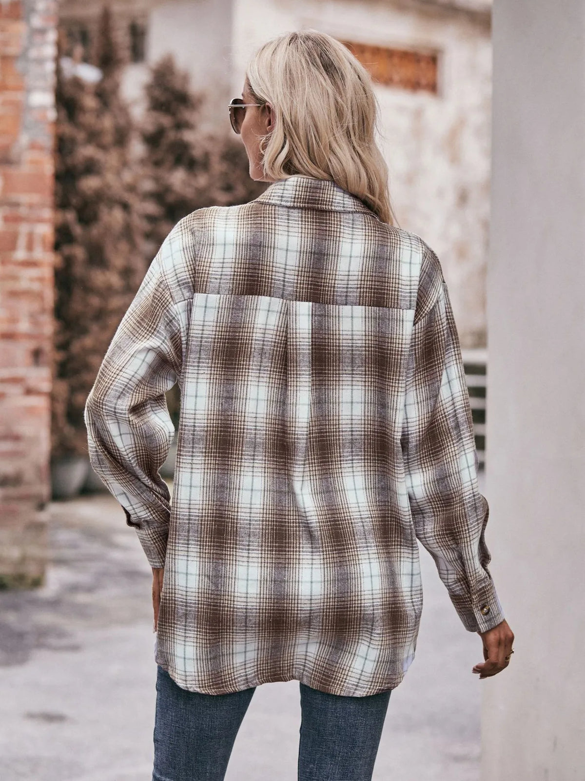 Plaid Button-Down Long Sleeve Shirt | STAHlin RADIANCE