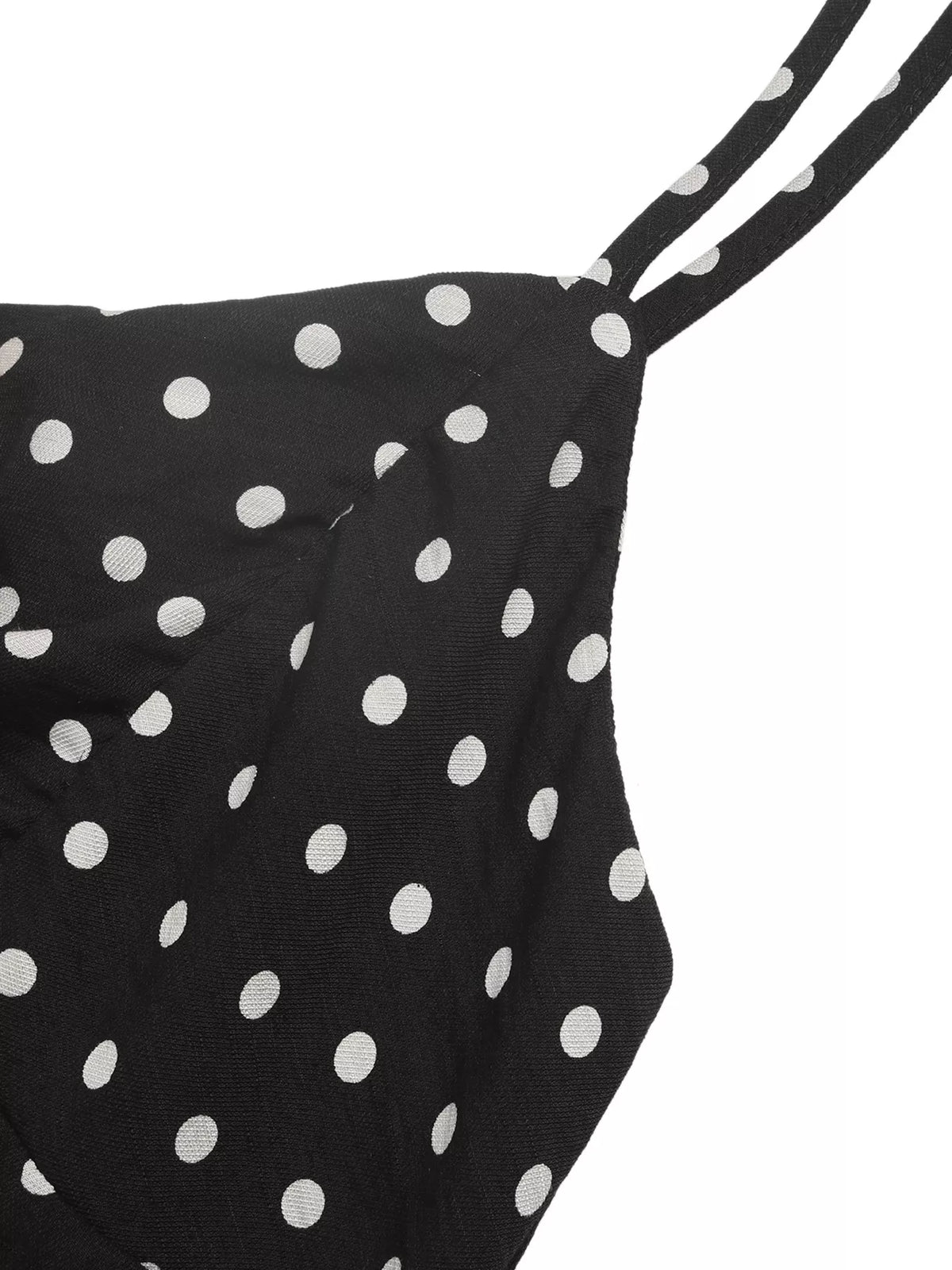 Polka Dot Ruffle Hem Spaghetti Strap Dress | STAHlin RADIANCE