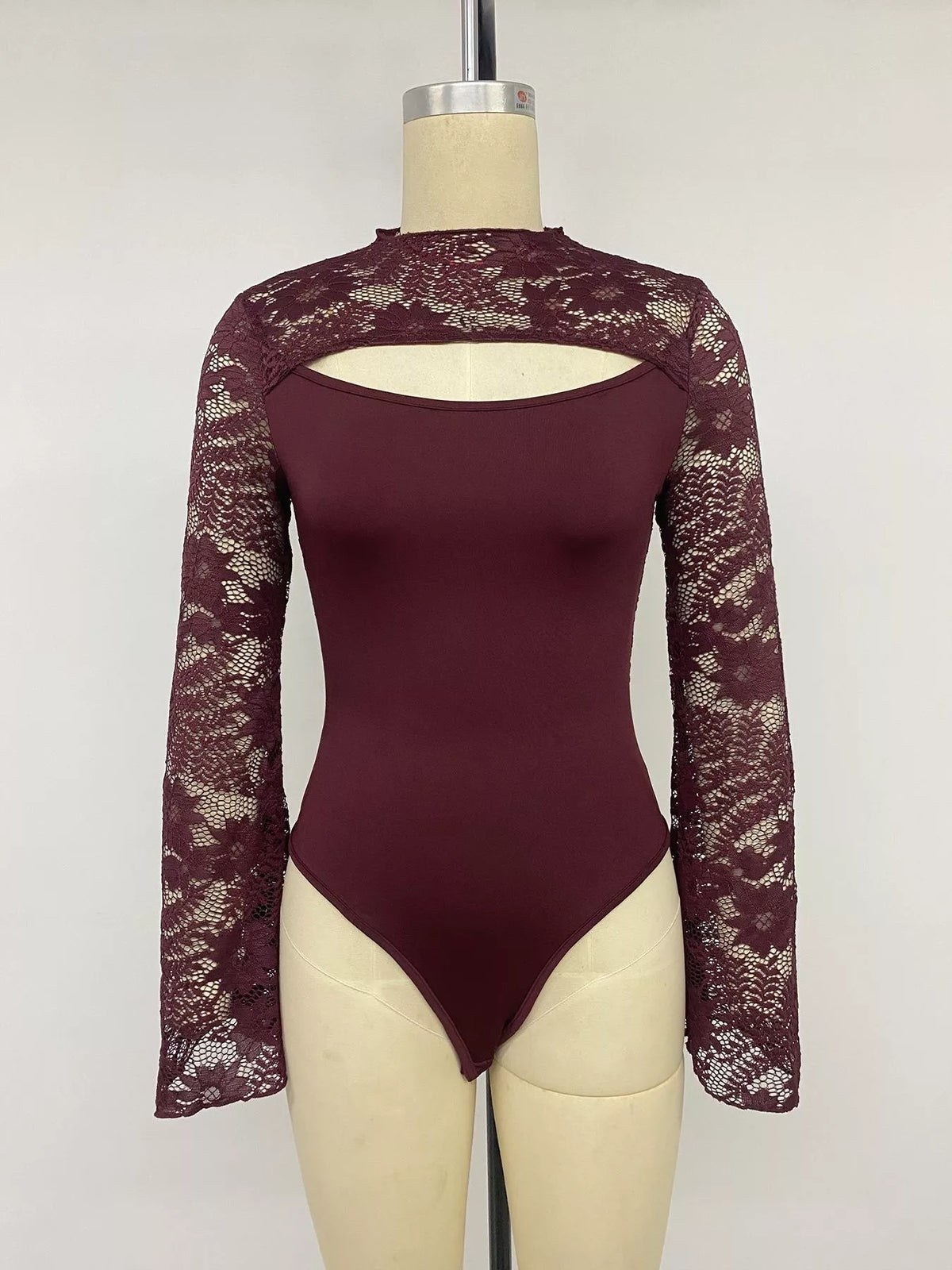 Lace Cut-out Flare Sleeve Bodysuit | STAHlin RADIANCE