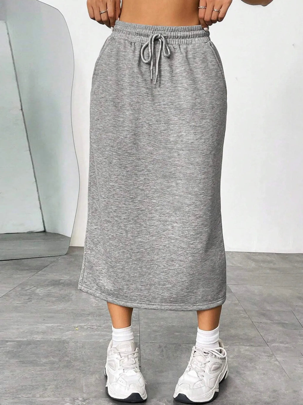 Slit Drawstring Midi Skirt | STAHlin RADIANCE
