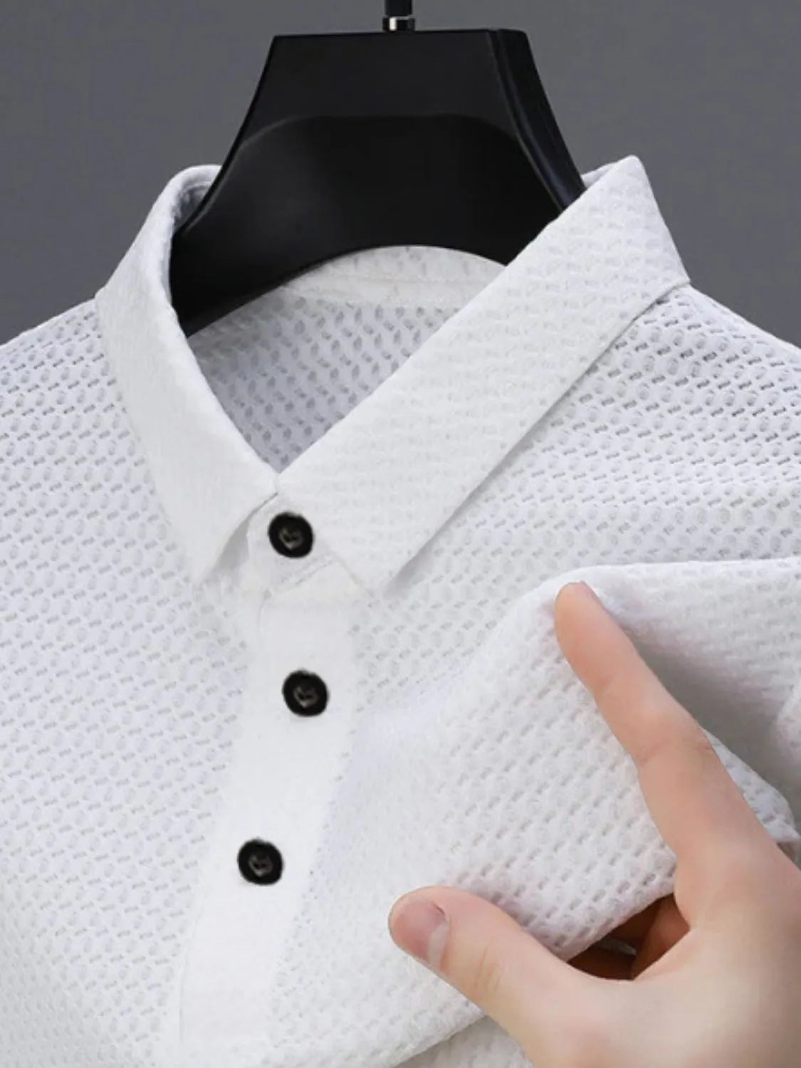 Men's Full Size Collared Neck Short Sleeve Polo Plus Size | STAHlin RADIANCE