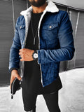 Men's Full Size Sherpa-Lined Denim Jacket Plus Size | STAHlin RADIANCE